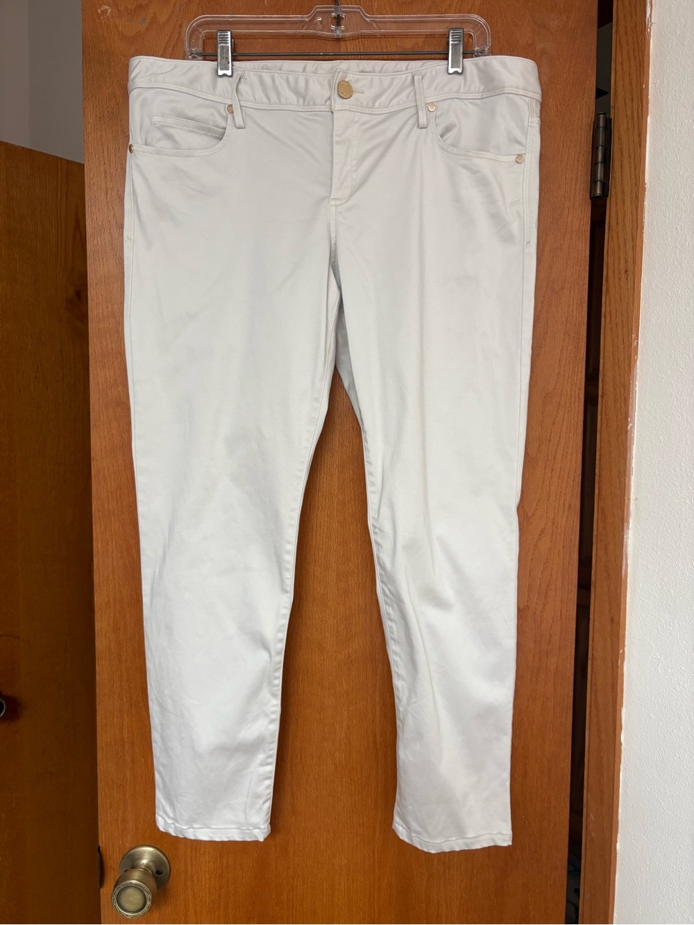 EUC Lilly Pulitzer Sateen Worth Skinny pant Jean in Dove Grey 14